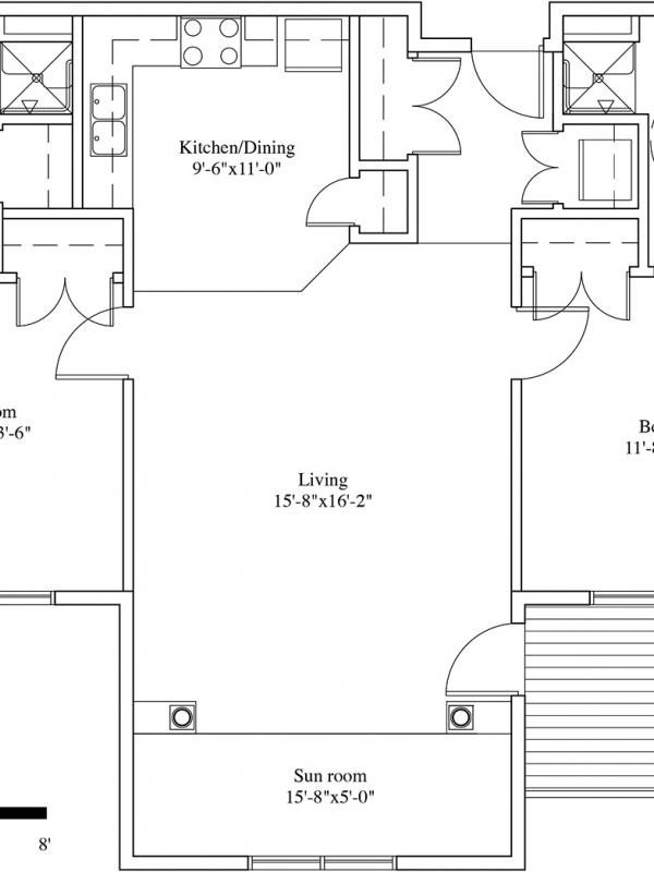 The Elms Deluxe – Two Bedroom 1189 sf